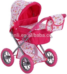 Có thể điều chỉnh có thể gập lại bánh xe đẩy đồ chơi phong cách mới tùy chỉnh carrycot bé búp bê pram giả vờ chơi mầm non phong cách mới có thể tháo rời - Product Image 2