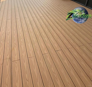 Carrelage de sol de jardin Extérieur ignifuge Planche de terrasse 18mm Bambou Bois Plastique Grain de bois Brossé Technique pour parcs - Product Image 4