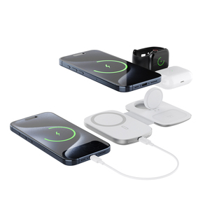 El producto más vendido Producto de tendencia caliente 2025 Estación de carga de reloj inteligente 3 en 1 Soporte de cargador inalámbrico para todos los teléfonos - Product Image 4