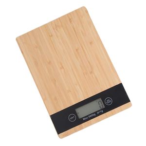 ตราชั่งดิจิทัลแสดงผล LCD ไม้ไผ่5กก. ความแม่นยำ1ก. ปรับแต่งได้ - Product Image 1