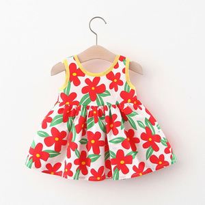 Ropa Infantil al por Mayor, Vestido de Fiesta para Niñas, de Algodón, sin Mangas, con Lazo Decorativo y Estampado Completo - Product Image 2