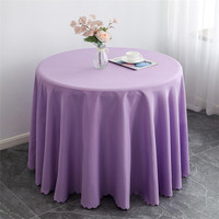 Nappe ronde blanche de polyester de mariage dinant la nappe de couverture de table de Spandex pour des événements partie