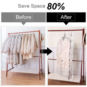 Design Brevettato per Sacchetto Organizzatore Trasparente in PA+PE Antipolvere Riutilizzabile Sigillante a Compressione <span class=keywords><strong>Salvaspazio</strong></span> Senza Pompa - Product Image 4