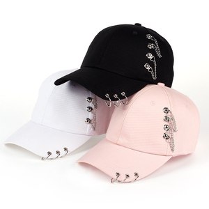 Casquettes de baseball tendance pour l'extérieur avec anneau latéral en fer pour hommes et femmes, protection solaire, réglables, style camionneur avec anneaux - Product Image 2