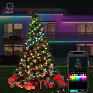 Thông Minh Luces De Navidad Ánh Sáng <span class=keywords><strong>LED</strong></span> Ứng Dụng Từ Xa Âm Nhạc X'mas Tree Đảng Kỳ Nghỉ Đám Cưới Đầy Màu Sắc Giáng Sinh Trang Trí Chuỗi Ánh Sáng - Product Image 3