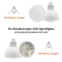 Lampe LED en plastique MR16 3W/5W/6W/7W/8W 220-240V/12V-24V IP20 38 °   et 120 °   Spot LED encastré à angle de faisceau réglable pour éclairage intérieur