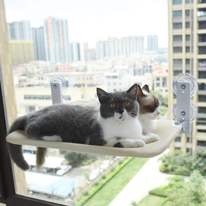 Hamaca Plegable Grande para Gatos con Diseño de Malla, Perchero para Ventana con 4 Ventosas, Estructura de Metal y Plástico Sólidos, Cama Interior Inalámbrica para Gatos, <span class=keywords><strong>Cueva</strong></span> para Gatos - Product Image 4
