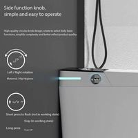 Toilette intelligente multifonctionnelle à siphon haute efficacité, chasse d'eau automatique, couvercle télécommandé, design compact