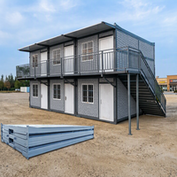 Casa Container Pieghevole in Acciaio Zincato di Alta Qualità, Dormitorio Mobile di Lusso da 20 Piedi per Campi di Lavoro