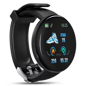 Smartwatch D18 ร้อนกันน้ําก้าวเคาน์เตอร์หัวใจสภาพอากาศนาฬิกา D18 สมาร์ทนาฬิกาRelogesกีฬานาฬิกาReloj Inteligente D18