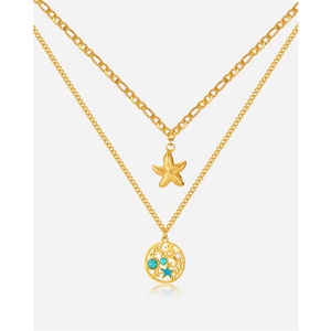 Collar de Moda para Mujer, Personalizado, de Acero Inoxidable, con Colgante de Zirconia, Grabado con Letra o Estrella, Estilo Casual/Deportivo - Product Image 5