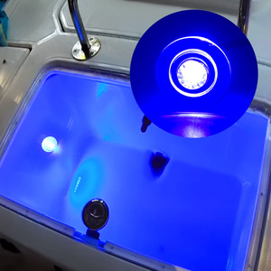 Lumière LED pour aquarium 12V 33mm bleue haute luminosité 120lm/W, durée de vie de 50000 heures pour bateau, réservoir, utilisation en extérieur - Product Image 1