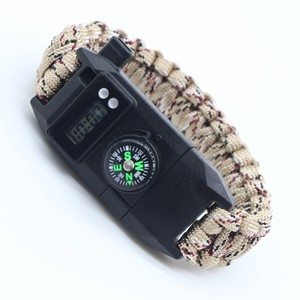 <span class=keywords><strong>Bracelet</strong></span> <span class=keywords><strong>de</strong></span> <span class=keywords><strong>survie</strong></span> multifonctionnel en paracorde à sept brins pour l'extérieur, avec montre <span class=keywords><strong>de</strong></span> secours et outil multifonction intégré - Product Image 5