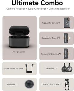 Hollyland Lark M2S Microphone sans fil pour iPhone Caméra Android PC Microphone d'annulation du bruit pour la photographie Vlog Interview - Product Image 6