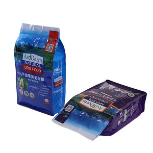 factory custom plastic zipper dog food packaging