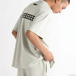T-shirt personnalisé ESS en gros 300 g/m² pour hommes, motif graphique surdimensionné sur t-shirts décontractés vierges en coton tricoté 100 %, disponible en plusieurs couleurs - Product Image 4