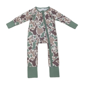 RTS Chasse Camouflage Camouflage Canards colverts Nouveau Bébé Vêtements De Nuit Fermeture Éclair Footie Dormeurs Nouveau-Né En Gros Vêtements De Nuit - Product Image 1