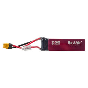 แบตเตอรี่ลิโพอัจฉริยะ 7.4V 2S 2200mAh 50C หัวเสียบ XT-60 สำหรับรถบังคับวิทยุและเรือ  พร้อมกระเป๋าแบตเตอรี่ลิโพ ขนาด 1:10 - Product Image 2