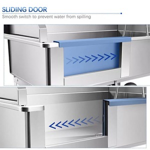 Bañera de lujo de acero inoxidable SS304 para perros de 34 "con <span class=keywords><strong>escaleras</strong></span> para Estación de lavado de gatos en el baño - Product Image 5