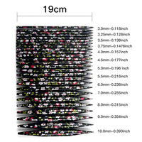Lot de 13 paires d'aiguilles circulaires détachables en oxyde d'aluminium imprimées, anti-rayures, avec sac pour tricot manuel DIY