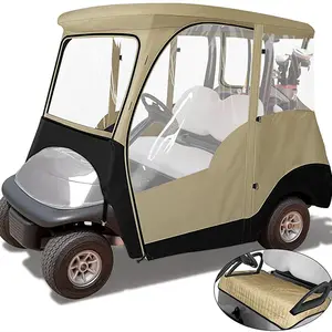 210D Oxford kumaş siyah golf arabası kapak 2 koltuk 4 koltuk eğlence golf arabası sepeti kart kapak