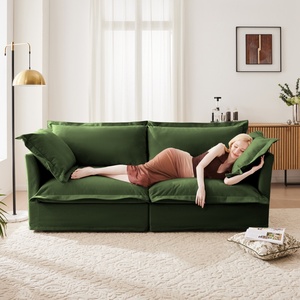 <span class=keywords><strong>Canapé</strong></span> décontracté 2 places rembourré de style nordique minimaliste rétro <span class=keywords><strong>pour</strong></span> salon - Product Image 1