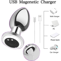 Vibrateur télécommandé sans fil plug anal en métal aspiration magnétique chargeant de nouveaux produits amusants masturbation jouets pour adultes pour femmes