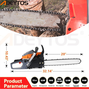 Motor profesional de motosierra de gas de 2 tiempos para registro y poda - Product Image 4