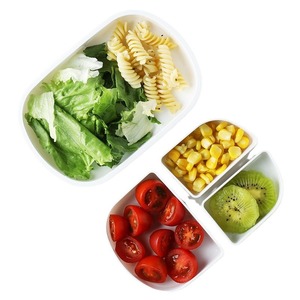 <b>Lunch</b> <b>Box</b> Food Storage Container Rectangle White With Lid For Students Office Workers - Product Image 5