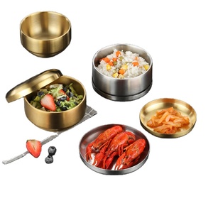Cuenco para comer de acero inoxidable 304 estilo coreano de doble capa aislado cocina comercial Kimchi cuenco de Metal cuenco de arroz <span class=keywords><strong>restaurante</strong></span> - Product Image 5