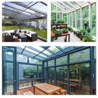 Serre en aluminium de qualité supérieure, serre triangulaire en verre trempé, design moderne, utilisation en extérieur, marque DEYANS 5+