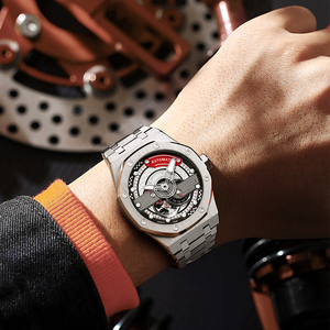 Custom Logo 39.7mm <b>Skeleton</b> Men's <b>Automatic</b> Mechanical <b>Watch</b> Luxury Business & Sports Wristwatch with Japan VK63 Movement - Product Image 6
