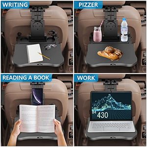 Portable Car <b>Desk</b> for Working in Backseat Travel Laptop Tray Ideal for Long Commute Adjustable Stable Platform - Product Image 5