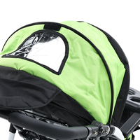 Poussette fauteuil roulant pliable pour enfants avec dossier et repose-jambes réglables et plateau repas