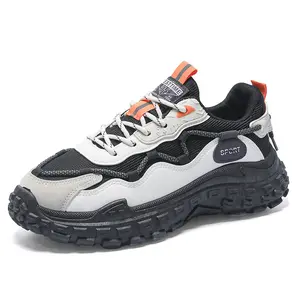 Venta al por mayor de zapatos con logotipo personalizado, suela de neumático duradera, zapatos antideslizantes para caminar para hombres, para trabajo al aire libre, senderismo, escalada, zapatillas de deporte