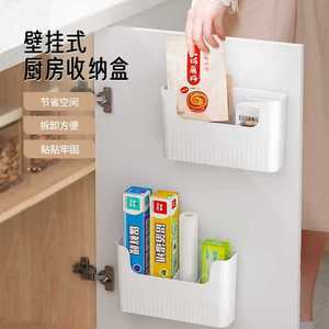 Estante de almacenamiento para puerta de armario de cocina, organizador de plástico montado en la pared para cocina con dos capas, sin necesidad de taladrar - Product Image 2