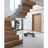 Escaliers pliable en bois naturel, escalier flottant, construire des escaliers
