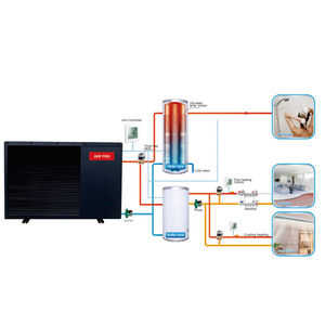 Pompe <span class=keywords><strong>di</strong></span> <span class=keywords><strong>Calore</strong></span> Inverter Aria-Acqua per Riscaldamento, Raffreddamento e Acqua Calda Sanitaria (DHW) con Refrigeranti R32 e R290, Climatizzatori con Wi-Fi, 8KW, 10KW, 12KW - Product Image 5