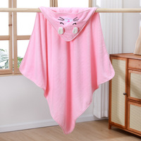 Newborn Bath Sheets 80x80cm and 105X105cm Cute Design Multi Colors Lovely Baby Hooded Bath Towel