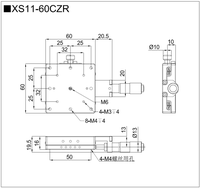 Plataformas de Posicionamiento Manual de Alta Precisión para Alineación de Fibra Óptica, Eje X, Futansi XS11-60, Acero Inoxidable, Origen China, OEM/ODM, 1 Año de Garantía