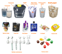 30ml 500ml Herbruikbare Vloeibare Saus Honing Tuit Staande Pouch Drinkzak 50ml 125ml 4 Liter 5 Liter Mat Zwart Transparant
