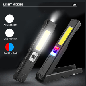 Lampe de travail <span class=keywords><strong>LED</strong></span> magnétique multifonctionnelle portable avec règle pour atelier, réparation automobile, rechargeable, COB, pliable - Product Image 3