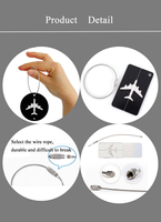 Étiquette de bagage personnalisée 2026 avec code QR, en métal, gravée au laser, en aluminium vierge, multi-formes, de luxe, pour identification de bagages de voyage avec logo