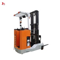 Chariot élévateur à fourche compact électrique YC Reach Truck, capacité de 1,5 tonne, batterie 48V, transmission intégrale, pour les entrepôts de vente au détail et les espaces restreints