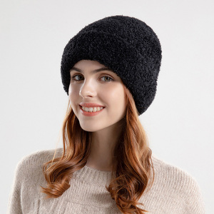 Nuovo <span class=keywords><strong>cappello</strong></span> di lana lavorato a maglia da <span class=keywords><strong>donna</strong></span> invernale europeo protezione per le orecchie caldo <span class=keywords><strong>cappello</strong></span> personalizzato stile orsacchiotto freddo - Product Image 1