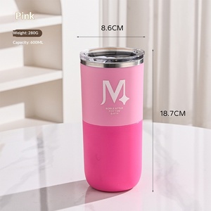 Tasse à café élégante, tasse isotherme, tasse à eau en acier inoxydable 304 de qualité alimentaire avec couvercle, tasse à café et à eau portable - Product Image 2