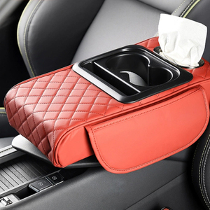 Nouvel accoudoir de voiture <span class=keywords><strong>en</strong></span> <span class=keywords><strong>cuir</strong></span> pour console centrale avec sac de rangement, support de main et boîte à mouchoirs - Product Image 4