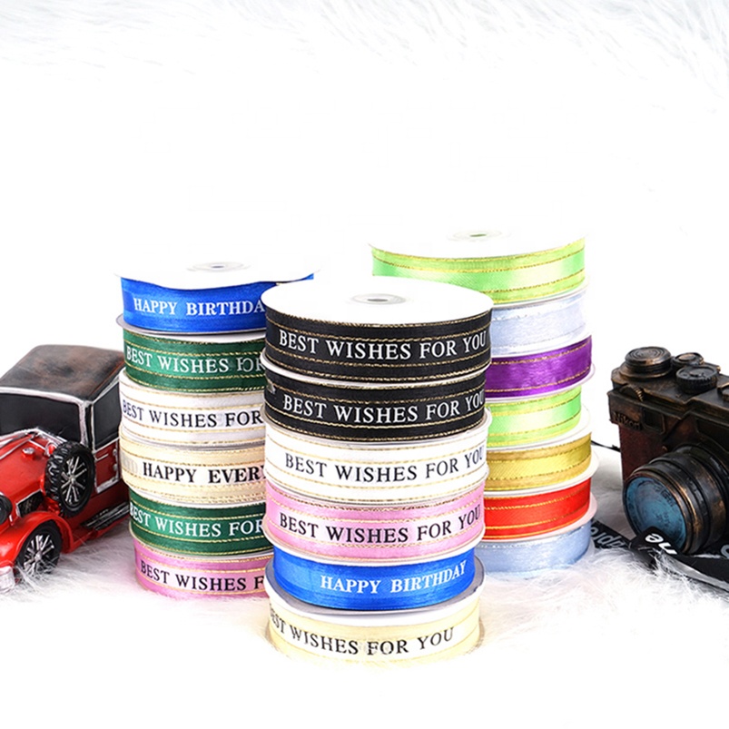 Factory Price Custom Printing Ribbon Gift Decorative for logo Ribbon Solid Color Sheer Gift Organza Ribbon