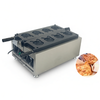 En stock, moule en acier inoxydable antiadhésif, gaufrier en forme d'ours de dessin animé, style à retourner, moule à muffins pour les fêtes