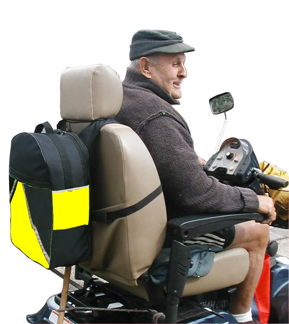 Étanche 1000D harnais bande réfléchissante mobilité course sac à dos sac à dos stockage sac de transport accessoire côté fauteuil roulant sac